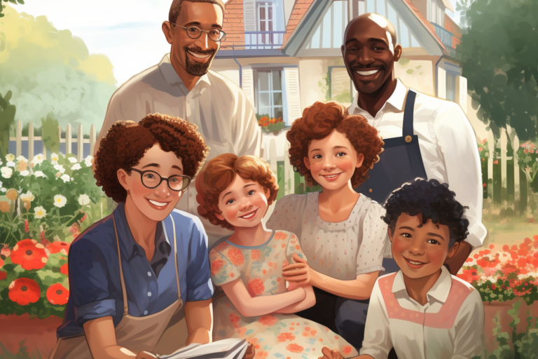 discobenj2k_Draw_me_a_happy_and_multicultural_French_family_in__225b69a5-ced3-4bb7-bb63-c5e80f057953